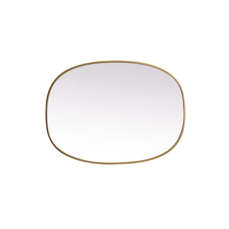 Indigo Home Metal Frame Oval Mirror 27x36 Inch