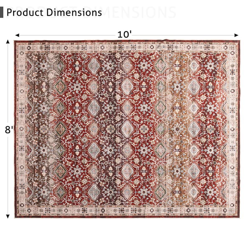 Soft and Non-Slip Machine-Washable Foldable Multi-Use Area Rug