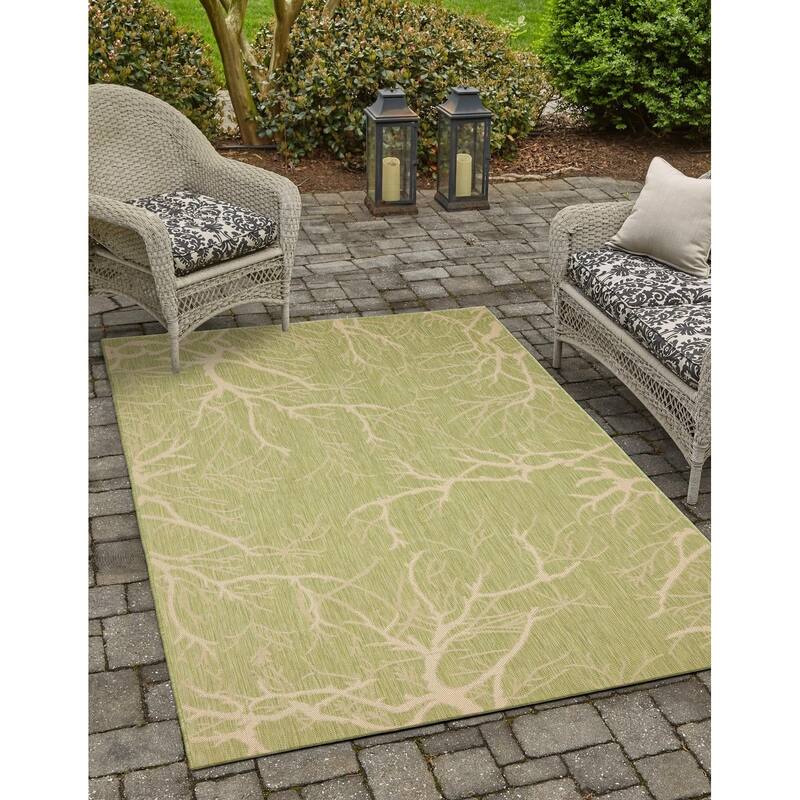 Outdoor Turgh Collection Area Rug - Light Green - 4'x6'