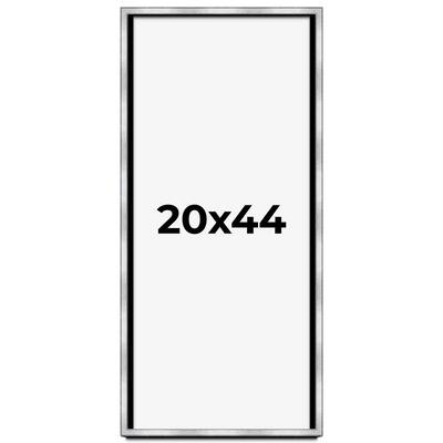 20x44 Shadow Box Frame Silver | 1.375 Inches Deep Real Wood