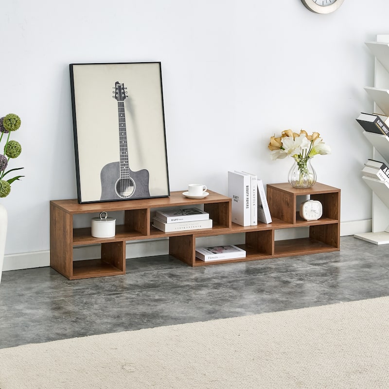 47.2" L-Shaped Modular TV Stand with Adjustable Shelves