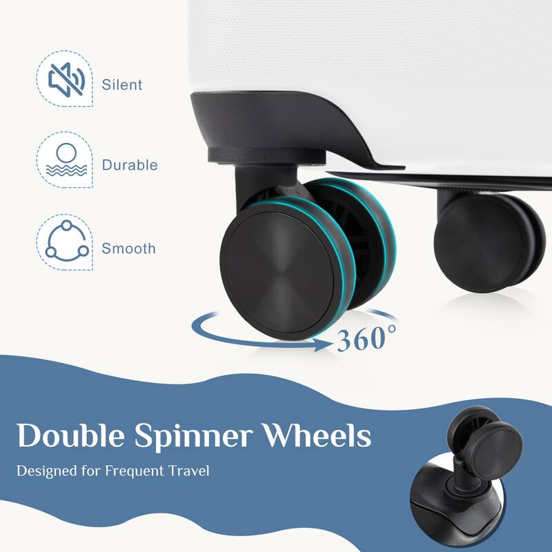 3 Piece Luggage Sets, Hard Case Expand Luggage with Rotating Wheels, TSA Lock and Retractable Handle, Durable Travel Luggage