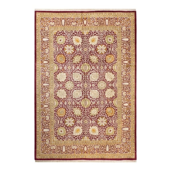 slide 1 of 8, Overton Mogul, One-of-a-Kind Handmade Area Rug - Purple, 6' 1" x 9' 0" - 6' 1" x 9' 0"