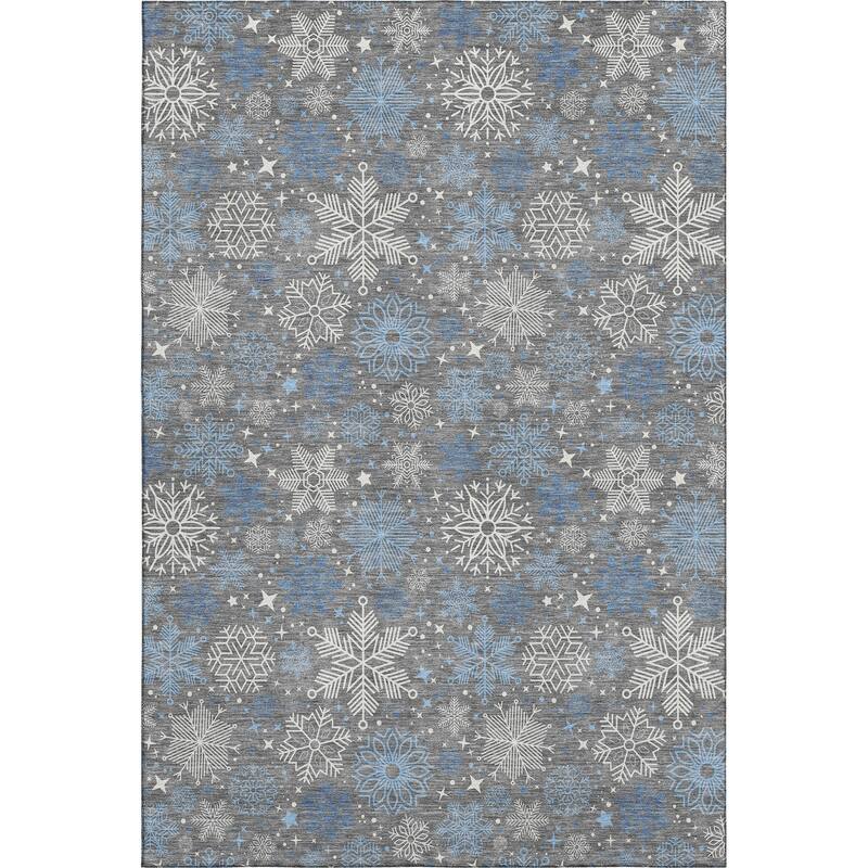 Premium Washable Super Soft Winter Snowflake Mayfield Rug