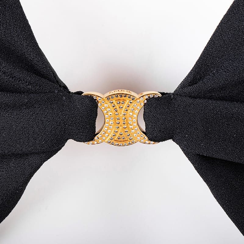 Celine Open Back Triomphe Dress