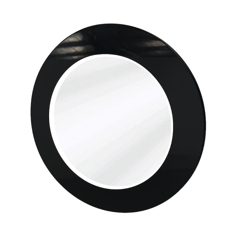 Funky Flow Orbit Mirror 31 Round Black Frame Modern Wall Decor