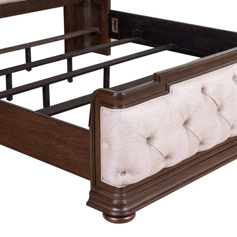 Liberty Furniture Provence Park Upholstered Shelter Bed - King, Queen
