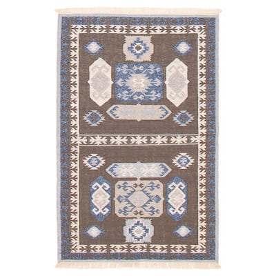 Ankara FW Brown Kilim 5'1" x 8'1" - 5'1 x 8'1