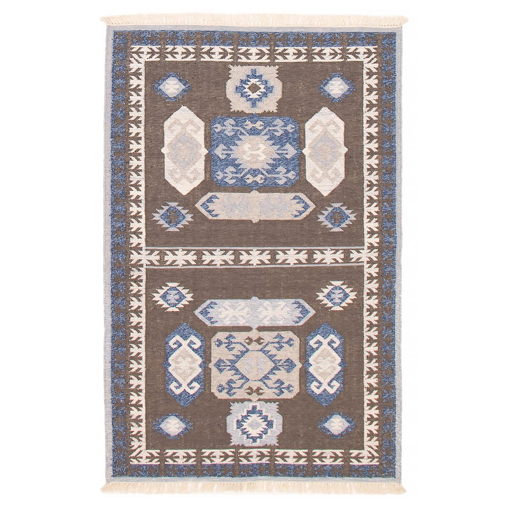 Ankara FW Brown Kilim 5'1" x 8'1" - 5'1 x 8'1