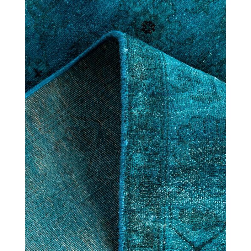 Fine Vibrance One-of-a-Kind Hand-Knotted Runner Rug - Blue, 2' 10" x 11' 10" - 2' 10" x 11' 10"