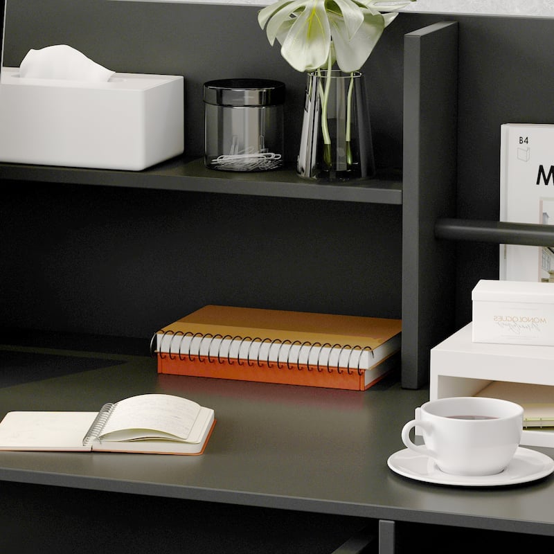 Kerrogee 47.2"L Reception Counter Desk with Lockable Drawers Table