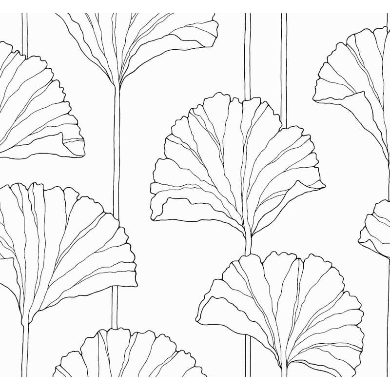 NextWall Ginkgo Leaf Peel and Stick Wallpaper