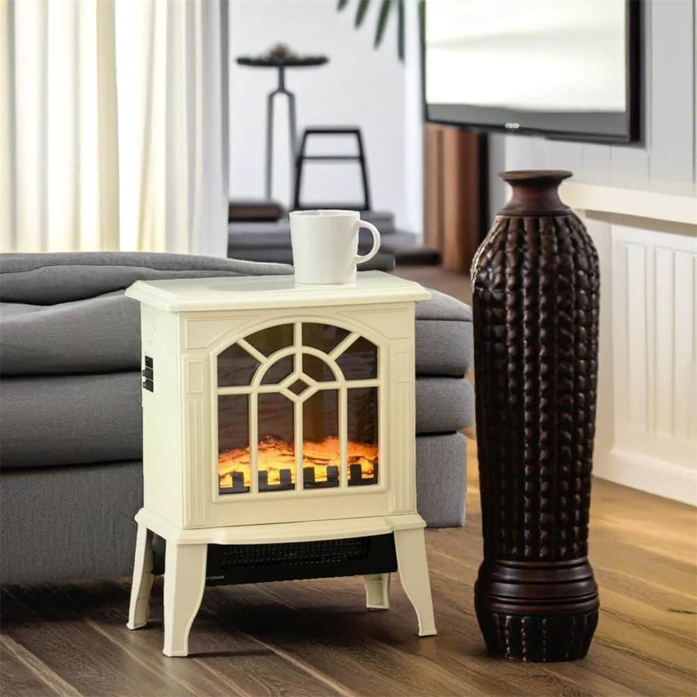 Electric Fireplace Heater,Freestanding Fire Place Stove w/LED Flames