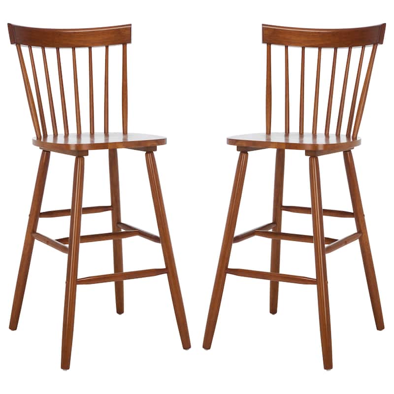 SAFAVIEH Belva 30-inch Spindle Farmhouse Bar Stool (Set of 2) - 20" W x 21" D x 44" H - 20"W x 21"D x 44"H