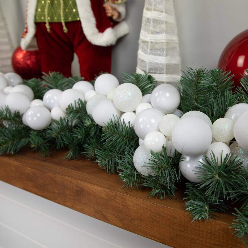 6' 3-Finish Shatterproof Ball Christmas Garland