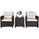 preview thumbnail 18 of 81, Costway 3PCS Patio Rattan Furniture Set Cushioned Conversation Set - See Details