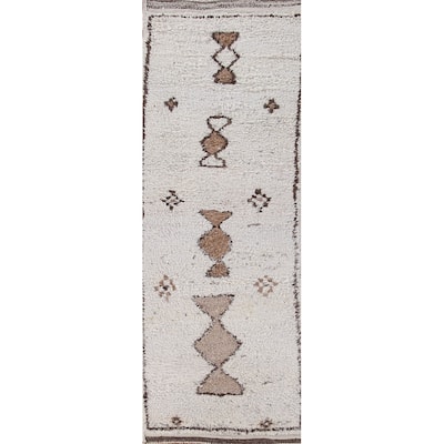 Tribal Anatolian Oriental Runner Rug Hand-knotted Wool Carpet - 3'2"x 10'11"