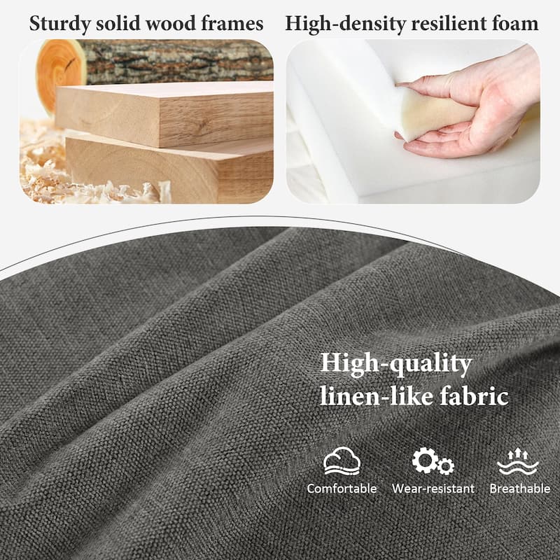 Roomfitters Large U-Shaped Modular Sectional Sofa with 2 Ottomans, Chenille Fabric L-Shaped Corner Couch for Living Room