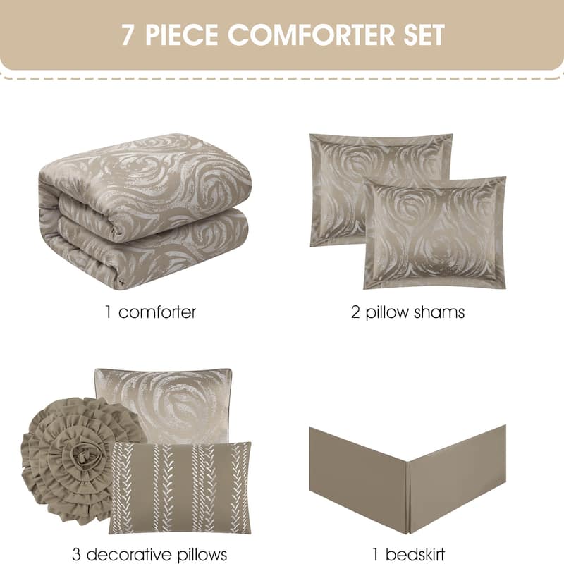 Nanshing Sasha 7 Piece Luxury Glam Comforter Set