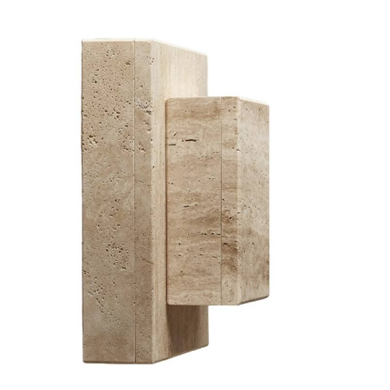 Large Rectangular Travertine Storage Box - 10.5" - Beige