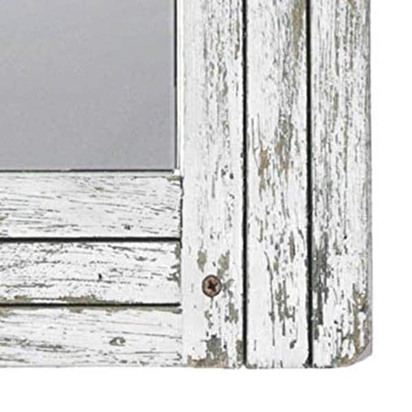 Foreside Home Garden White Rectangle Distressed Wood Frame Mirror White Washed 0 98x18 9x24 02 Overstock 20613379