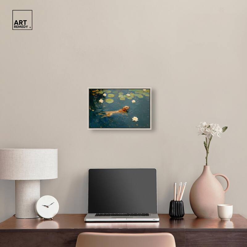 Pond Pup I Canvas by Art Remedy