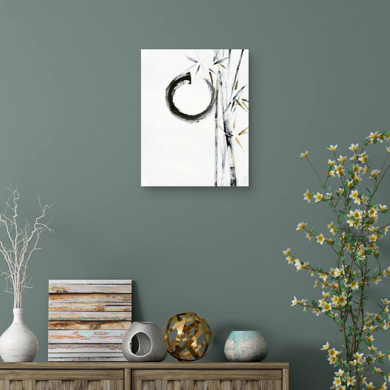Black Enso by Dina D'Argo Canvas Art Print