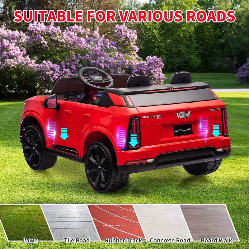 24V Electric 2-Seater Licensed Cadillac Kids Ride-on Car Toy for Kids Best Gifts