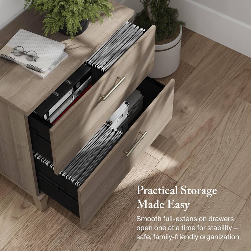 Bush Furniture Somerset 2 Drawer Lateral File Cabinet with Storage