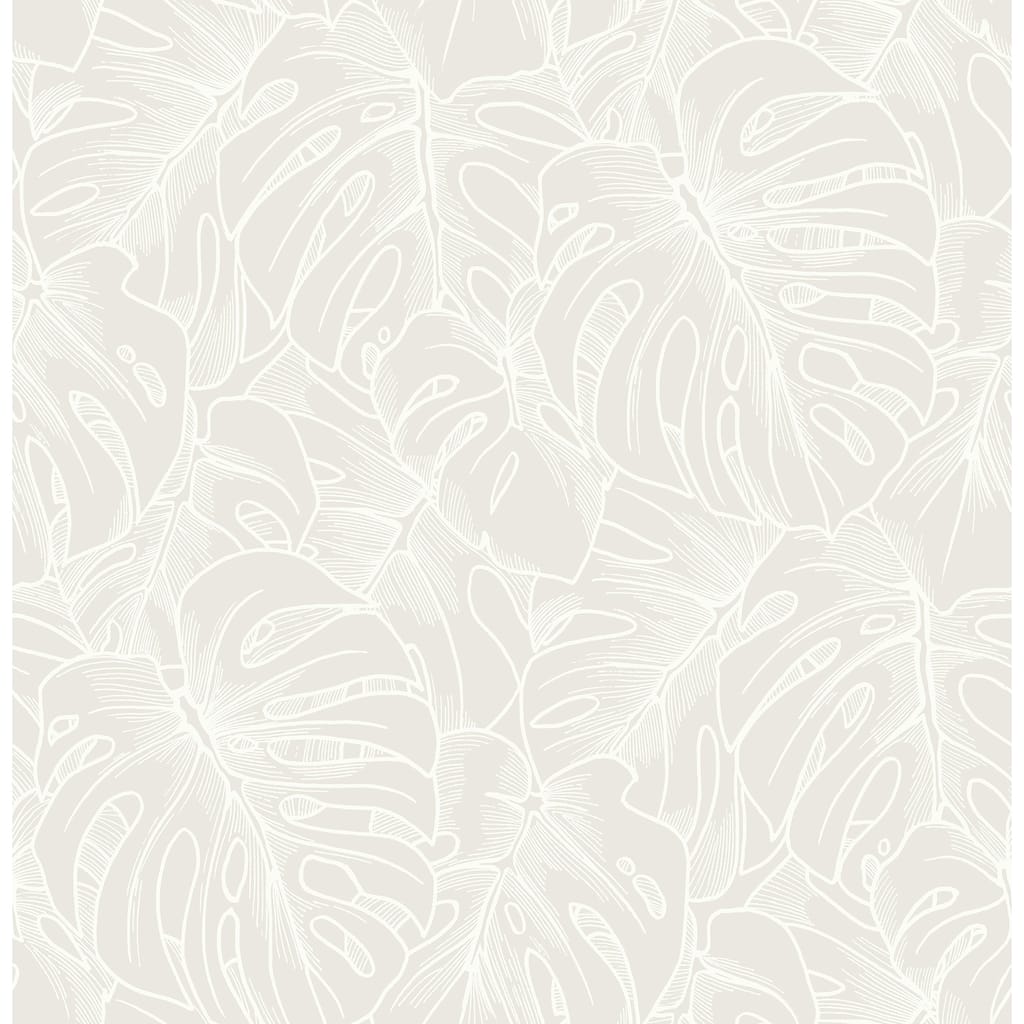 Scott Living Balboa White Botanical Wallpaper