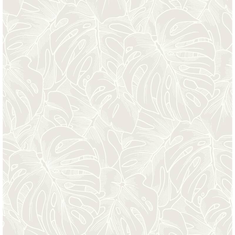 Scott Living Balboa White Botanical Wallpaper