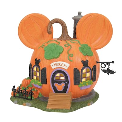 Dept 56 Disney Mickey's Pumpkintown House Halloween Figure