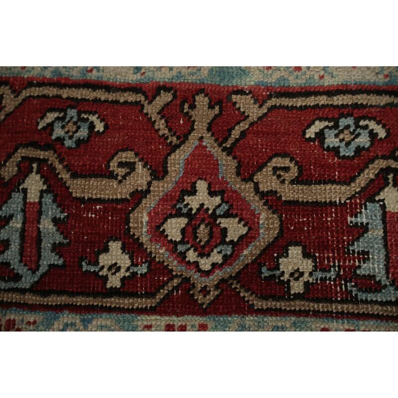 Hand Knotted Oriental 100% Wool Carpet Traditional Floral Beige & Ivories Sultanabad (Ziegler) Area Rug - 11' 0'' X 9' 1''