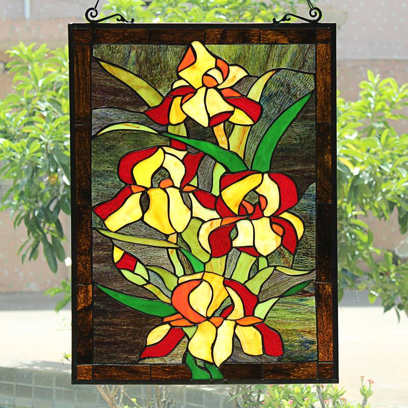 Floral Design Window Panel/ Suncatcher