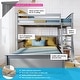 preview thumbnail 17 of 25, Max and Lily L Shaped Twin over Full Bunk Bed with Bookcase