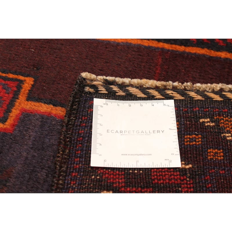 ECARPETGALLERY Hand-knotted Baluch Dark Navy Wool Rug - 3'10 x 6'1