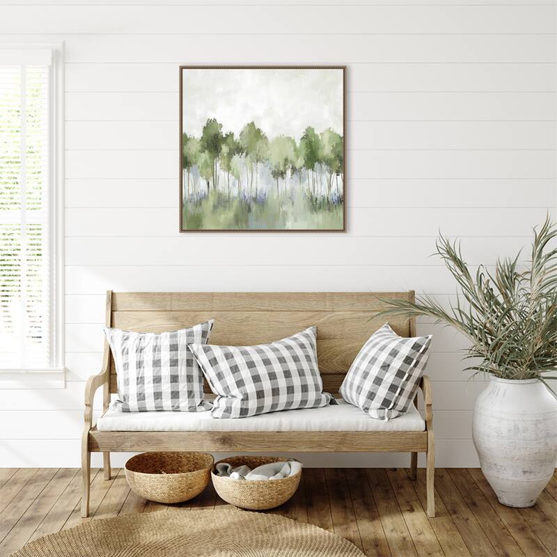 Forest of Sapphire Blossoms No. 1 by Mona Grace Framed Canvas Wall Art Print