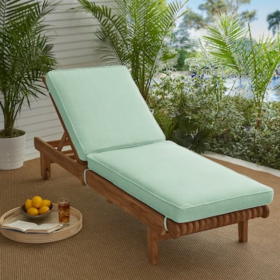 Sorra Home Sunbrella Indoor/Outdoor Chaise Lounge Cushion - 24"W x 73"L x 3"H