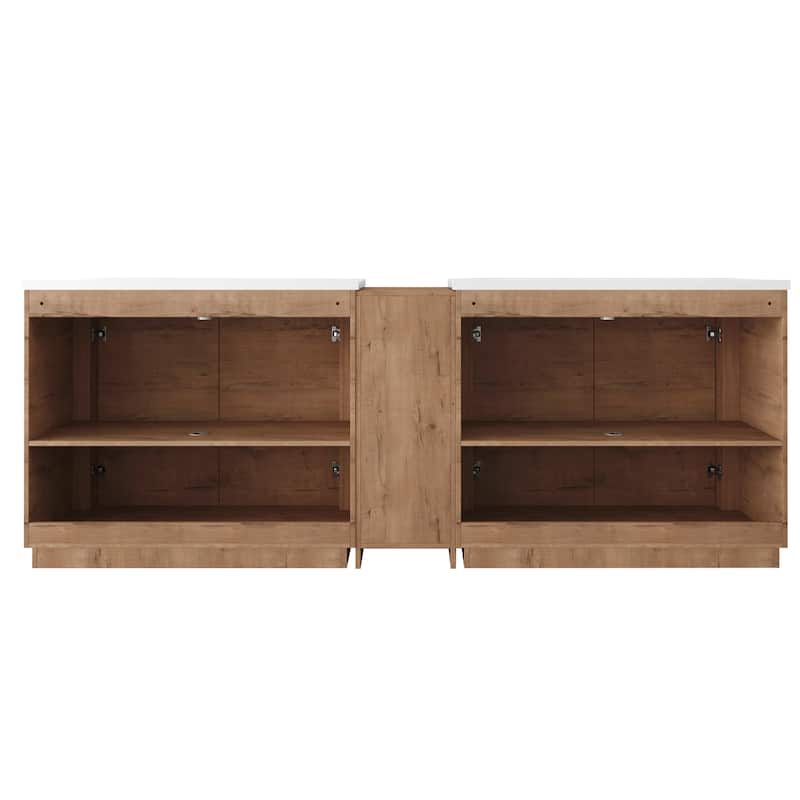 Bathroom Vanity With Sink In 36/40/48/52/60/64/84/92 Inch, Freestanding Bathroom Vanity With Doors and Adjustable Shelf