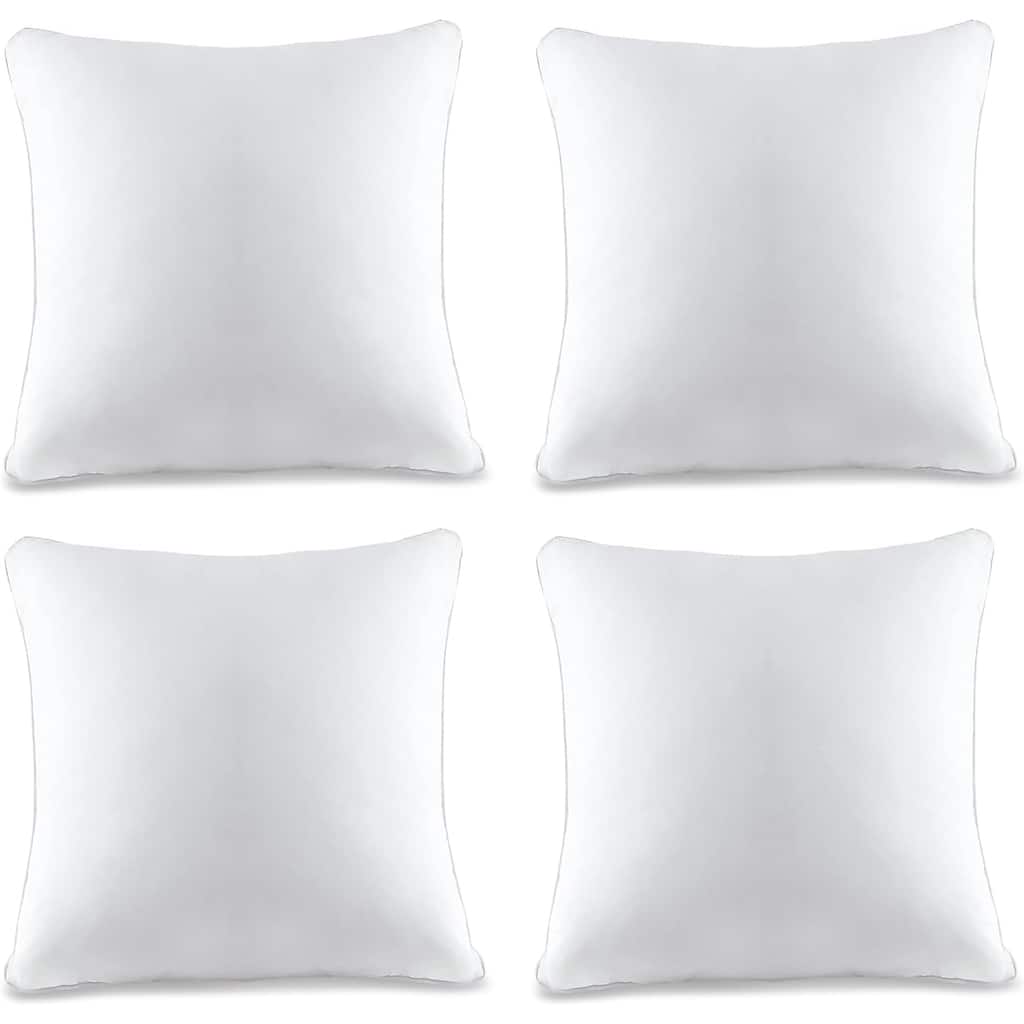 A1HC Decorative Throw Pillow Insert, Hypoallergenic Down Alternative Fill, White