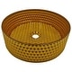 preview thumbnail 4 of 78, Scotch Round Basin Glass Crystal Bathroom Vessel Sink in Multiple Colors 16" - Gold