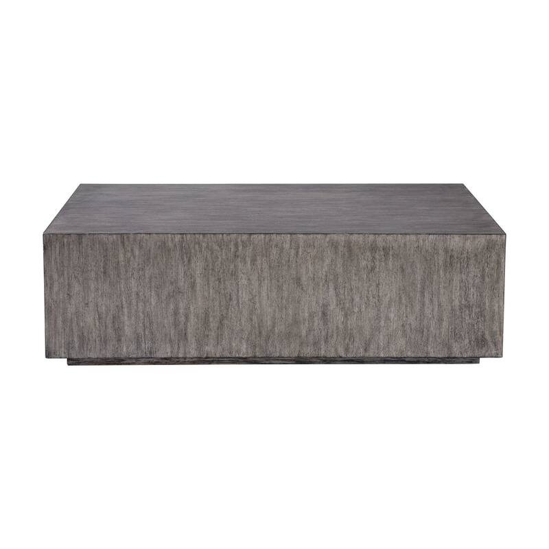 Uttermost Kareem 53" Wide Java Wood Coffee Table - Warm Metallic Gray