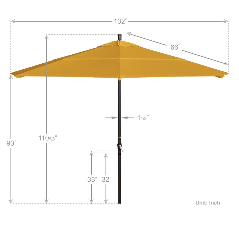 North Bend 11-foot Crank Open Bronze Umbrella by Havenside Home