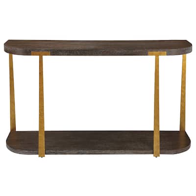 Uttermost 25556 14" Wide MDF, Metal, and Veneer Sofa Table