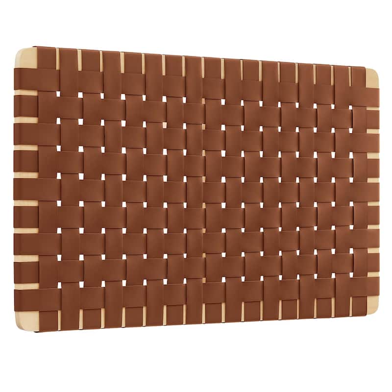 Sparta Wall-Mount Twin/Full/Queen/King Vegan Leather Weave Headboard
