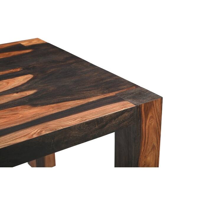 HomeRoots 75" Dark Brown Solid Wood Dining Table - 75.00 in. x 30.00 in. x 40.00 in.