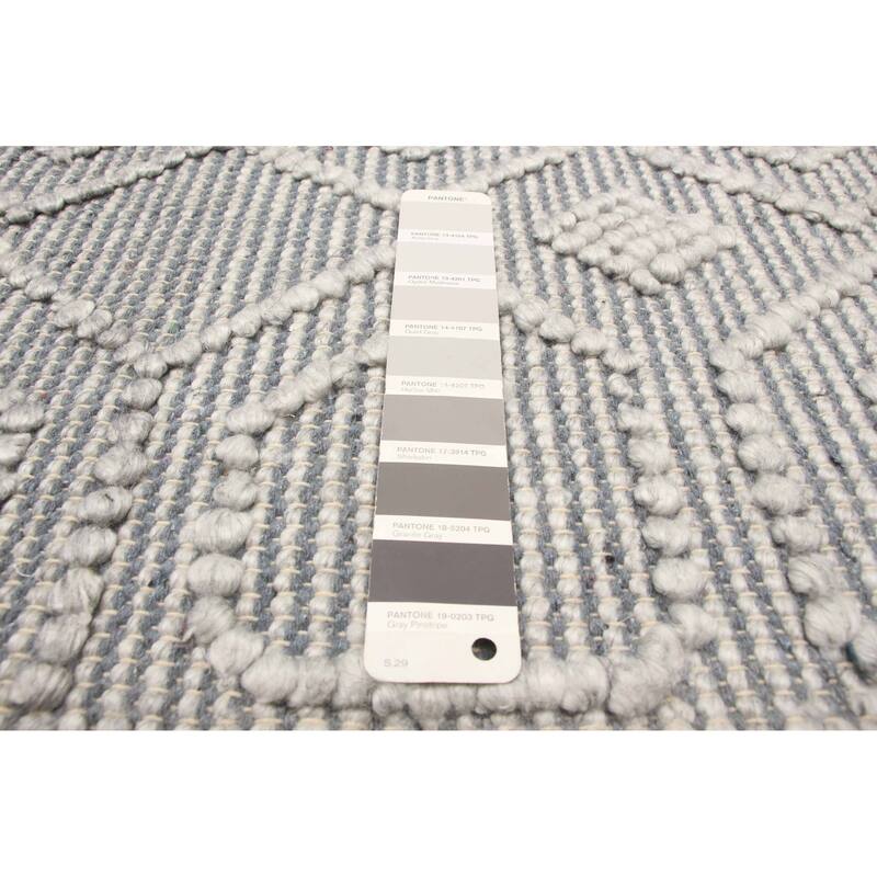 ECARPETGALLERY Braid weave Sienna Grey Wool Rug - 5'1 x 8'1