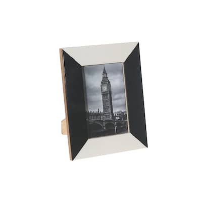 4X6 Black & White Inlay Photo Frame