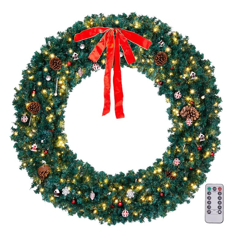 Green PVC Bow Decoration Garden Garland Decoration