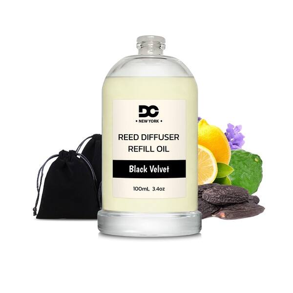 Daniella's Candles Reed Diffuser Refill Oil Black Velvet 100ml/3.4oz Bed Bath & Beyond